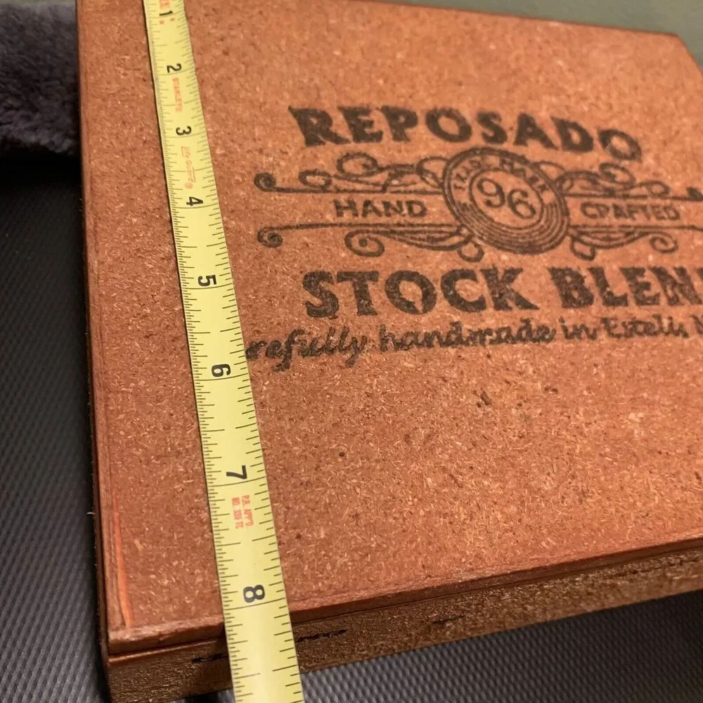 Reposado Hand Crafted Stock Blend Wooden Cigar Box. Box Only, No Cigars.